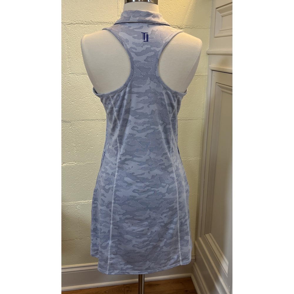 TJ Sport (Taylor Jordan) Racerback Blue Camo Dress With Pockets Size Small - Picture 6 of 6